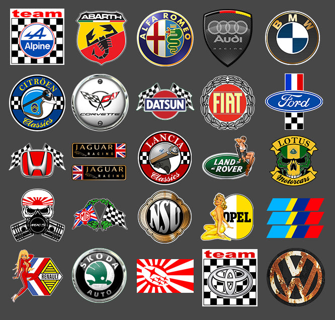 Exemples de stickers automobiles imprimés par Couleur Course