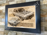 ART PRINT "DA VINCI" - R12 RENAULT 12 GORDINI BLEUE - Ref : DV030
