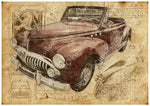 ART PRINT "DA VINCI" - PEUGEOT 203 CABRIOLET - Ref : DV041
