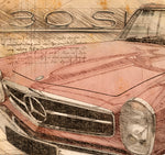 ART PRINT "DA VINCI" - MERCEDES 230SL - Ref : DV013