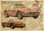 ART PRINT "DA VINCI" - FERRARI 250GT SWB - Ref : DV034