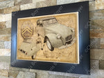 ART PRINT "DA VINCI" - CITROEN 2CV - Ref : DV054