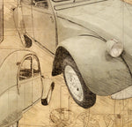 ART PRINT "DA VINCI" - CITROEN 2CV - Ref : DV054