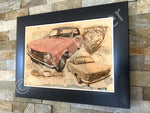ART PRINT "DA VINCI" - PEUGEOT 304 CABRIOLET - Ref : DV033