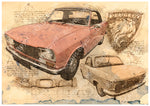 ART PRINT "DA VINCI" - PEUGEOT 304 CABRIOLET - Ref : DV033