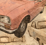 ART PRINT "DA VINCI" - PEUGEOT 304 CABRIOLET - Ref : DV033