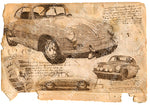 ART PRINT "DA VINCI" - PORSCHE 356B Coupé - Ref : DV015