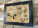 ART PRINT "DA VINCI" - RENAULT 4L PROTYPE 3L - Ref : DV058