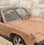 ART PRINT "DA VINCI" - PORSCHE 914 - Ref : DV017