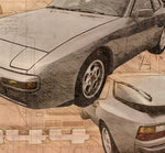 ART PRINT "DA VINCI" - PORSCHE 944 - Ref : DV042