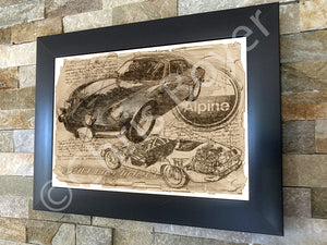 ART PRINT "DA VINCI" - ALPINE RENAULT A110 BERLINETTE - Ref : DV005