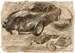 ART PRINT "DA VINCI" - ALPINE RENAULT A110 BERLINETTE - Ref : DV005