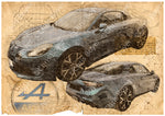 ART PRINT "DA VINCI" - ALPINE A110 - Ref : DV003