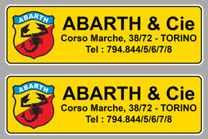 2 X STICKER ABARTH - AA115