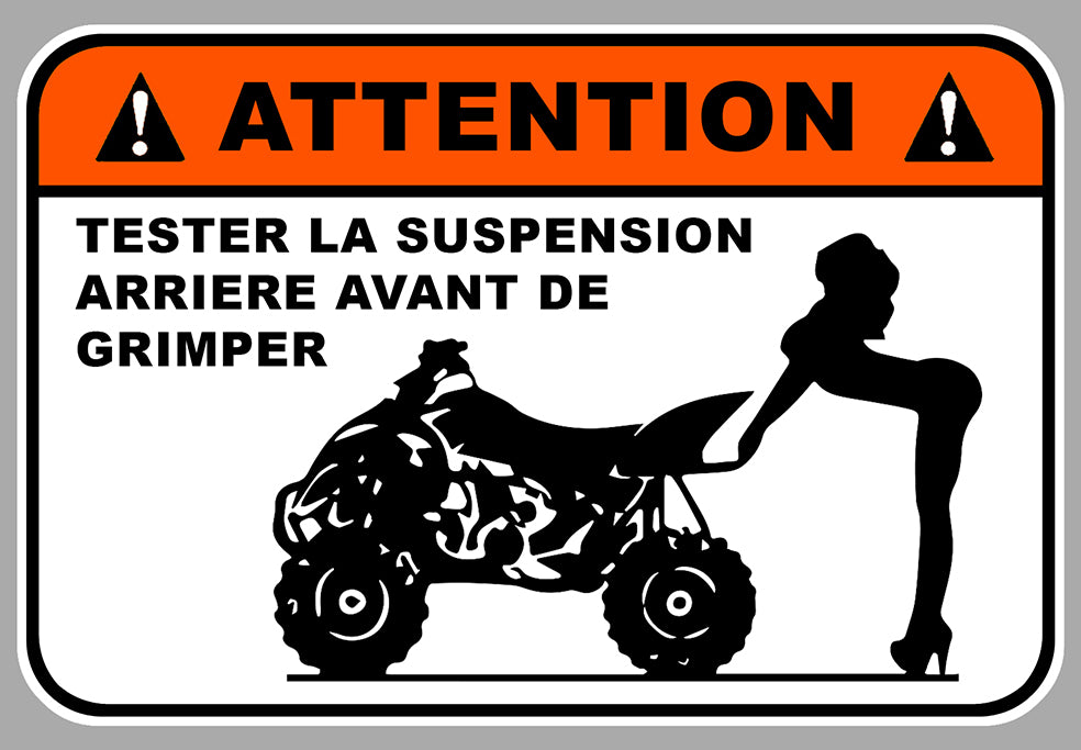 STICKER ATTENTION QUAD - AA187