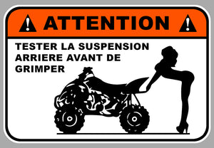 STICKER ATTENTION QUAD - AA187