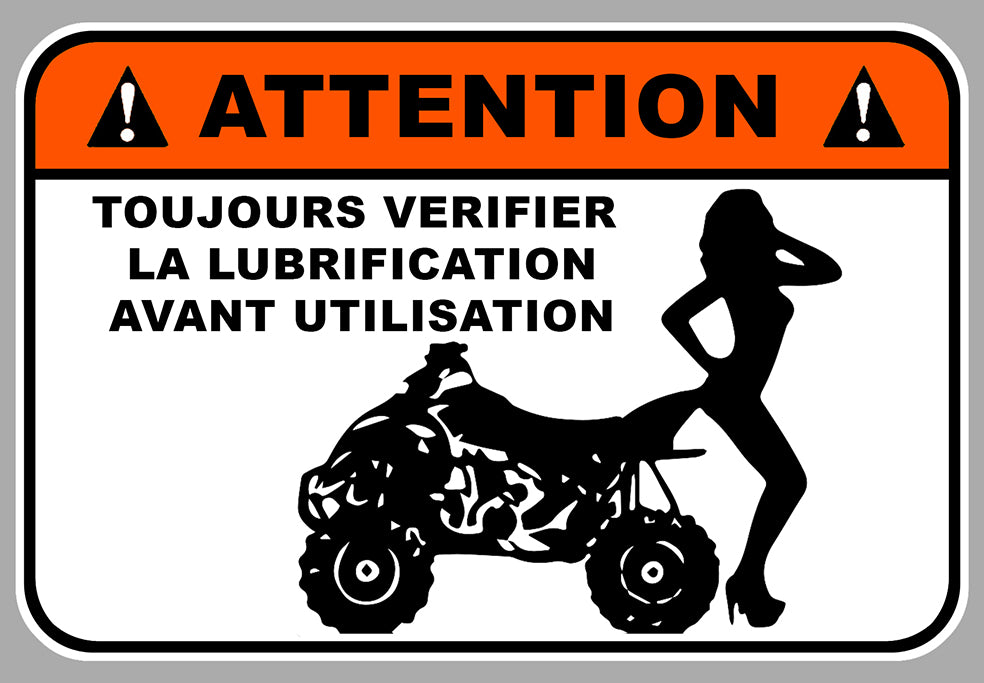 STICKER ATTENTION QUAD - AA188