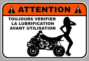 STICKER ATTENTION QUAD - AA188