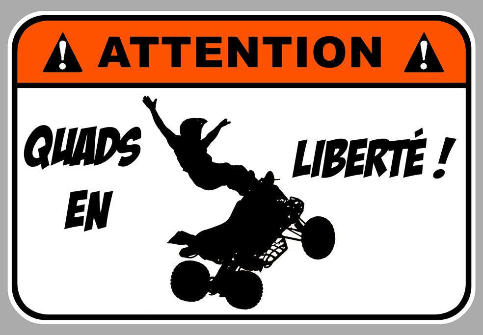 STICKER ATTENTION QUAD - AA189