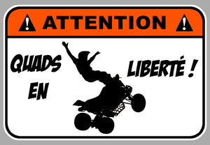 STICKER ATTENTION QUAD - AA189