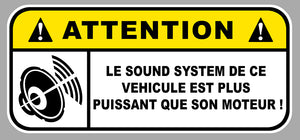 STICKER ATTENTION SOUND SYSTEM - AB001