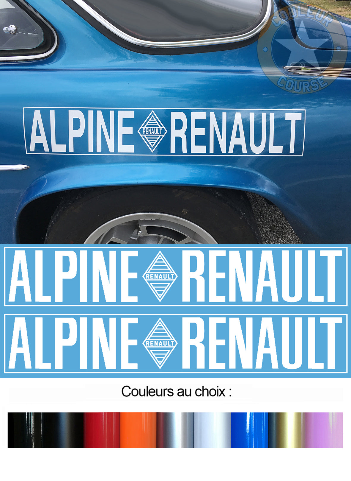 2 X STICKER ALPINE RENAULT - AB013