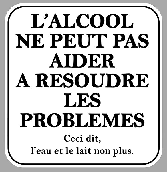 STICKER ATTENTION DANGER ALCOOL - AB159