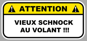 STICKER ATTENTION DANGER VIEUX - AC109