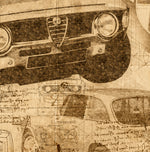 ART PRINT "DA VINCI" - ALFA ROMEO COUPE BERTONE GTA - Ref : DV001