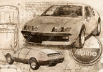 ART PRINT "DA VINCI" - ALPINE RENAULT A310 V6 - Ref : DV006