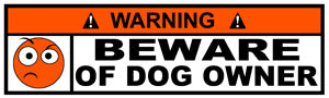 STICKER ATTENTION BEWARE OF DOG - BA036