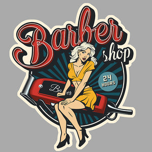 STICKER PINUP BARBER SHOP - BC035