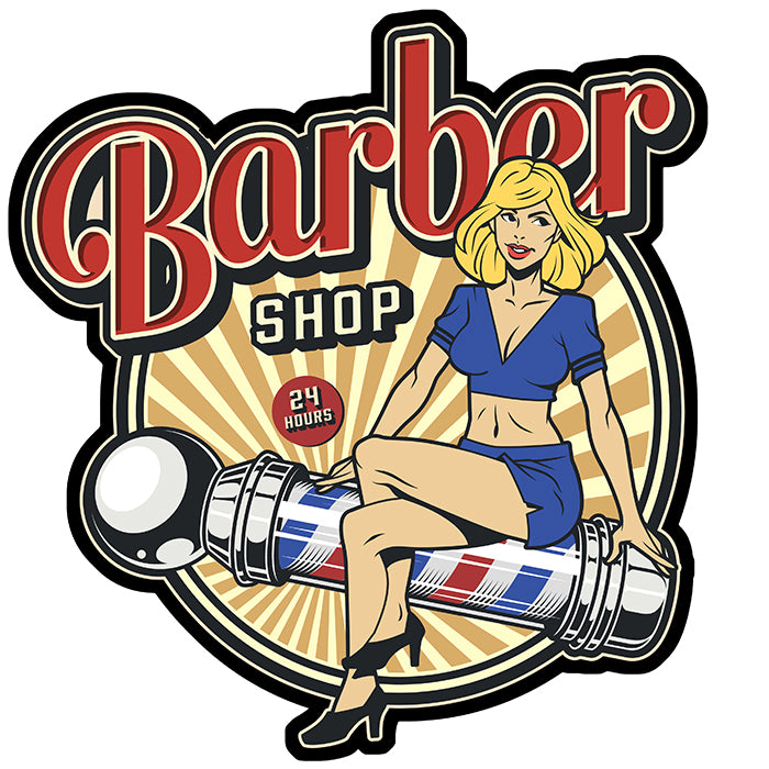 STICKER PINUP BARBER SHOP - BC036