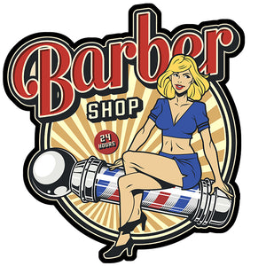 STICKER PINUP BARBER SHOP - BC036