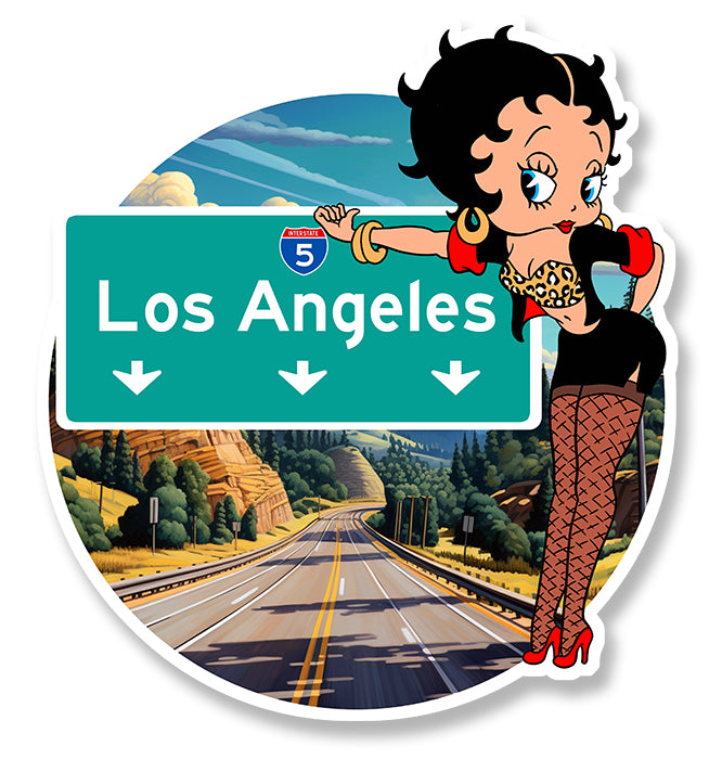 STICKER PINUP BETTY BOOP LOS ANGELES - BC105