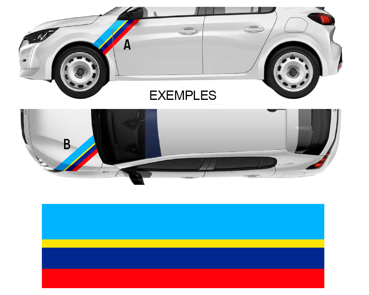 2 X ROCKER BODY STRIPS - CITROEN DS3 - Ref: BD435N-13 