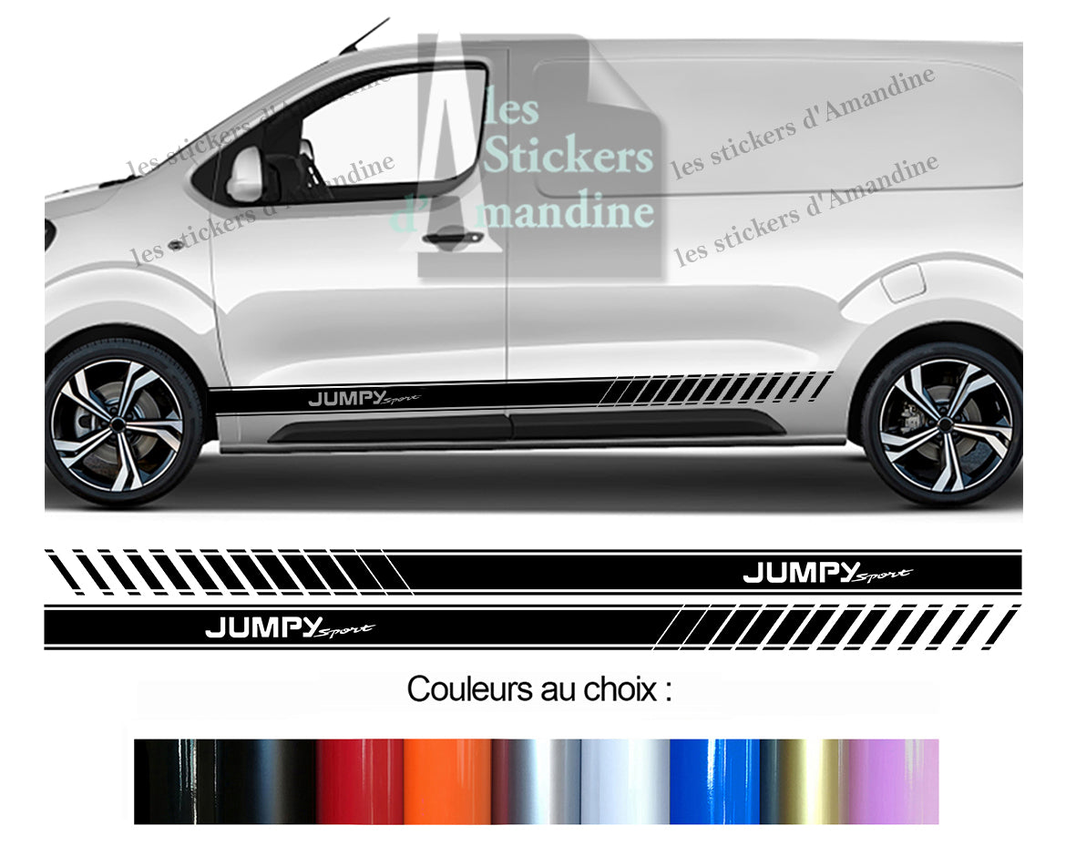 2 X ROCKER BODY STRIPS - CITROEN JUMPY SPORT - Ref: BD107S-2 