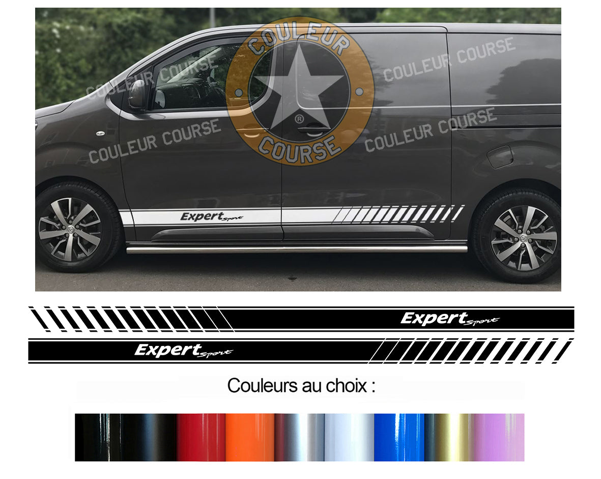 2 X BANDES BAS DE CAISSE - PEUGEOT EXPERT SPORT- Ref : BD107S-20