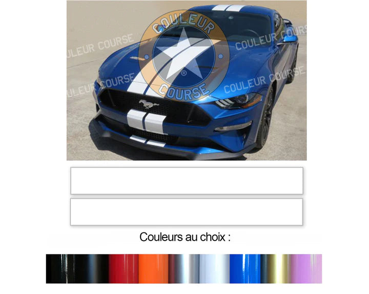 DOUBLES BANDES (CAPOT SEULEMENT) - FORD MUSTANG - Ref : BD408