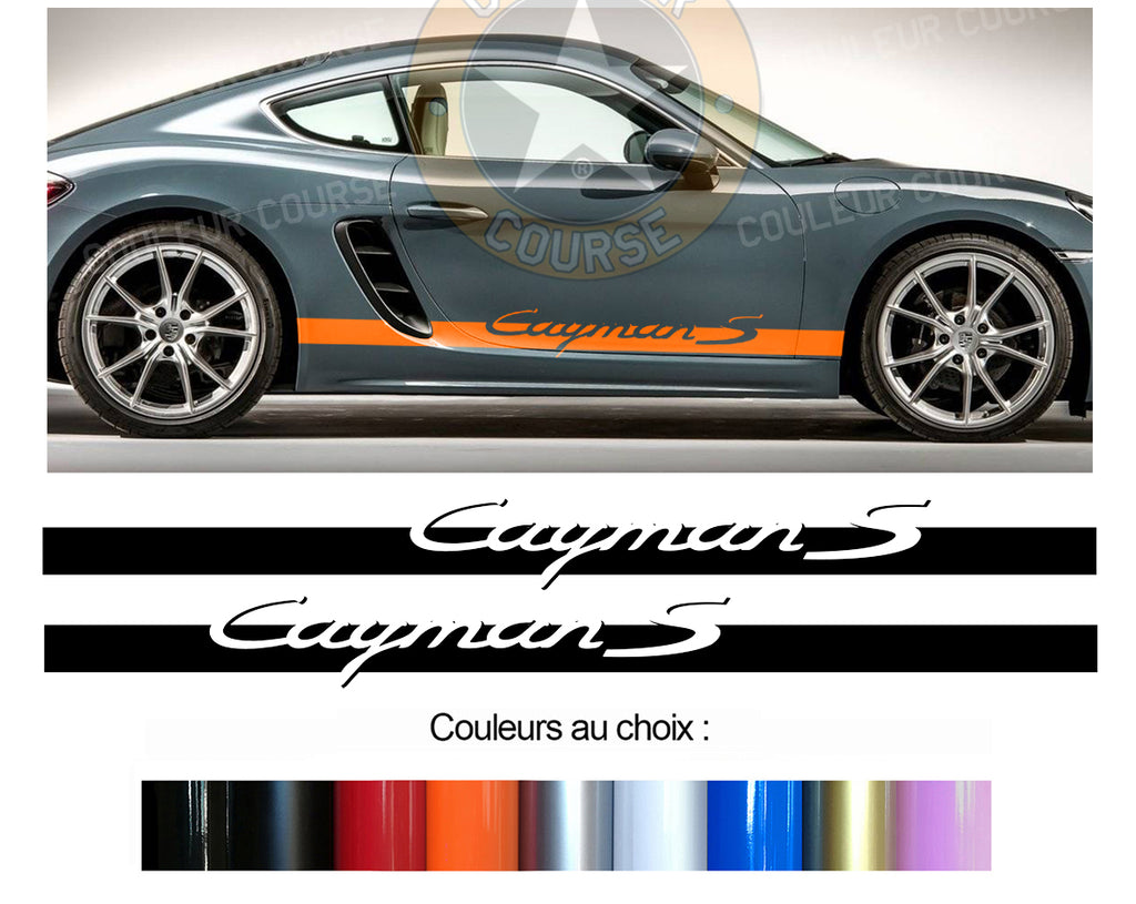 2 X BANDES BAS DE CAISSE - PORSCHE CAYMAN S - Ref : BD417-5