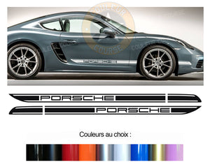 2 X BANDES BAS DE CAISSE - PORSCHE CAYMAN - Ref : BD417-7