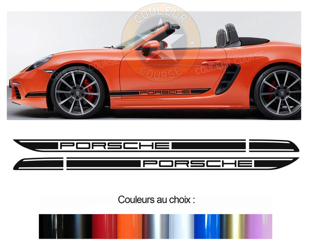 2 X BANDES BAS DE CAISSE - PORSCHE BOXSTER - Ref : BD417-8