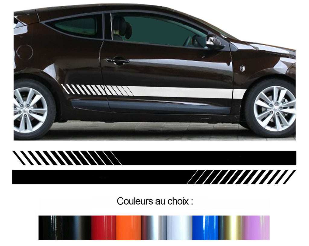 2 X ROCKER BODY STRIPS - RENAULT MEGANE - Ref: BD573-4 