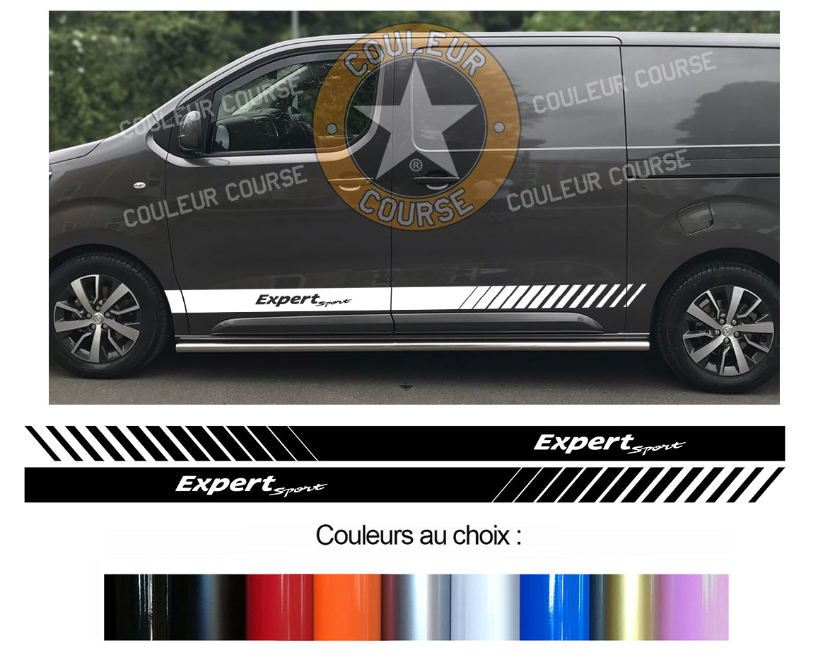 2 X BANDES BAS DE CAISSE - PEUGEOT EXPERT SPORT - Ref : BD500S-78