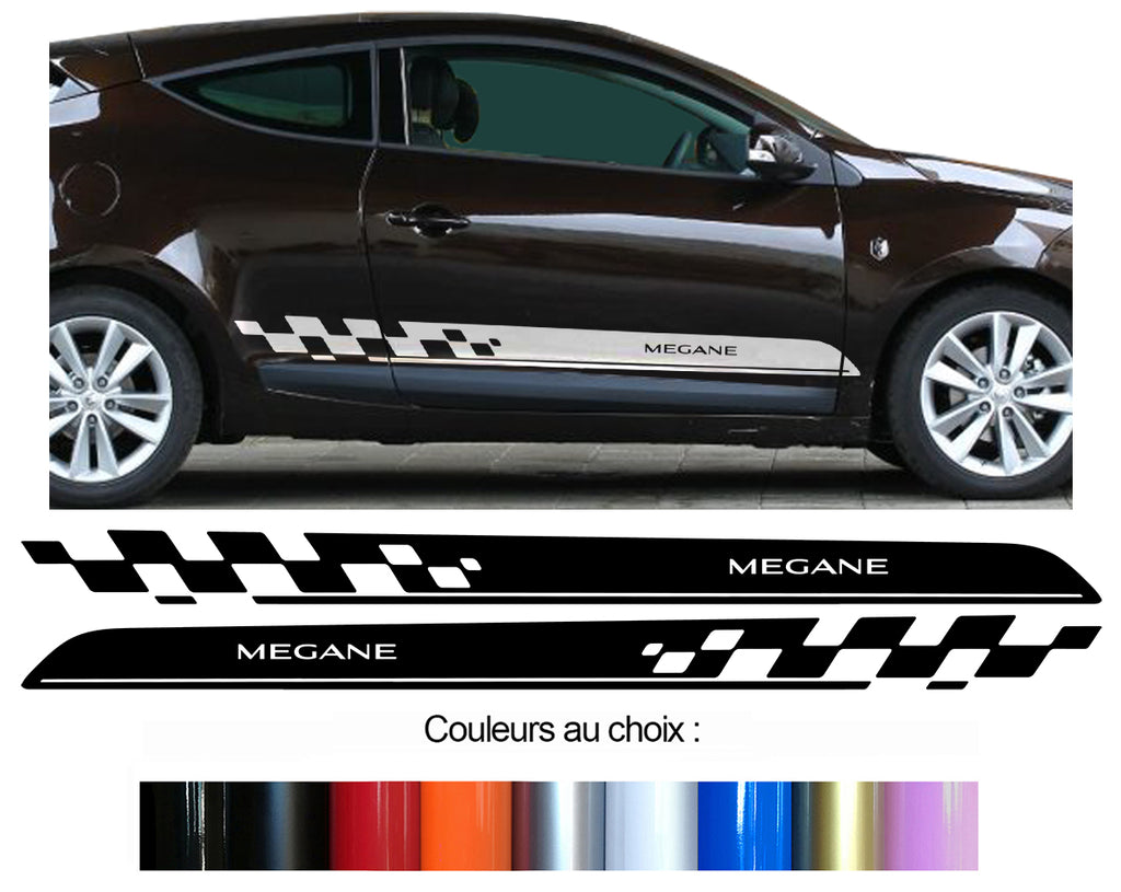 2 X ROCKER BODY STRIPS - RENAULT MEGANE - Ref: BD573-4 