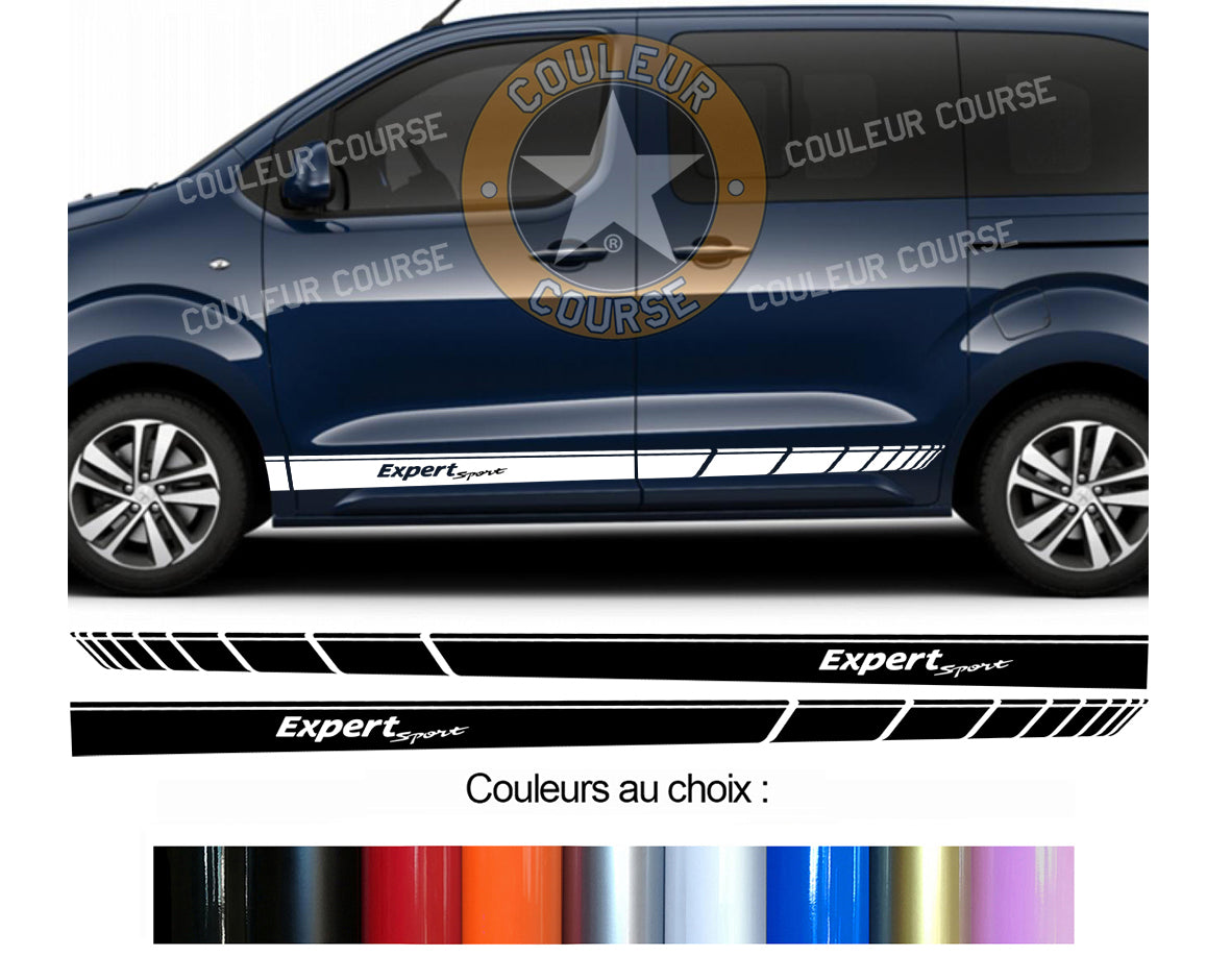 Bande Sport Bleu pour Rétroviseurs Peugeot Expert