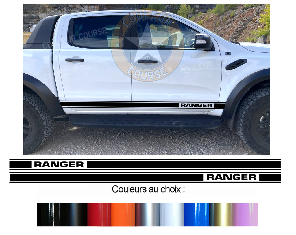 2 X ROCKER BODY STRIPS - FORD RANGER RAPTOR PICK UP - Ref: BD591-34 