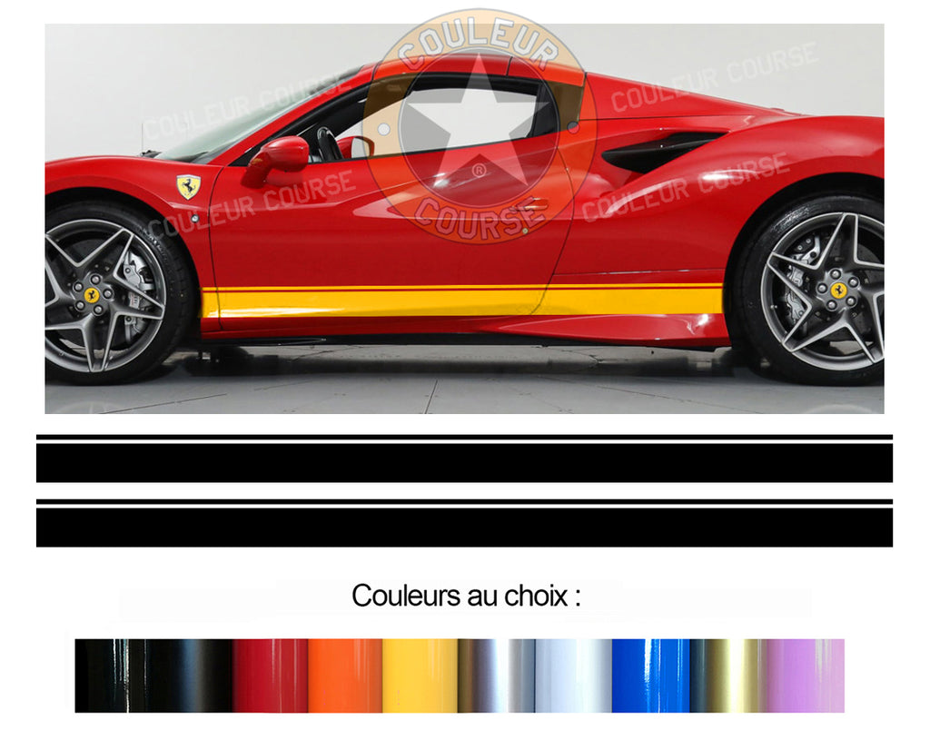 2 X ROCKER BODY STRIPS - FERRARI F8 - Ref: BD591-37 