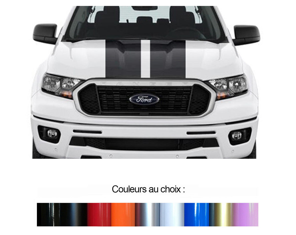 2 X STRIPS - HOOD - FORD RANGER - Ref: BD800-18