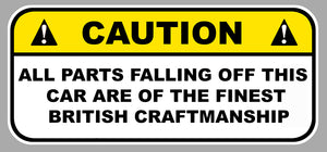 STICKER ATTENTION CAUTION FALLING PARTS - CB048